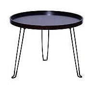 HG-JHH60 - MESA REDONDA NEGRA CON PATAS METÁLICAS (1/1)