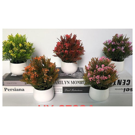 NW-SF24 - PLANTA DECORATIVA EN MACETA BLANCA (192/1)