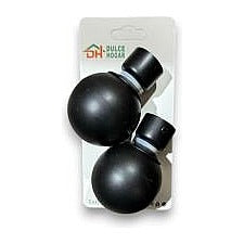 WJ63-057 - REMATES PARA BARRA DE CORTINA NEGROS 28MM (50/1)