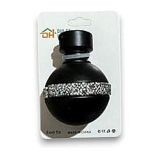 WJ63-067 - CABEZAL DECORATIVO NEGRO PARA CORTINA 28MM (100/1)