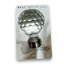 WJ63-077 - TERMINAL DECORATIVO PARA CORTINA 28MM PLATA (100/1)