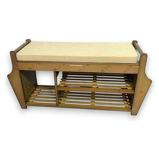 JJ51125 - BANCO ORGANIZADOR DE MADERA CON COJÍN (1/1)