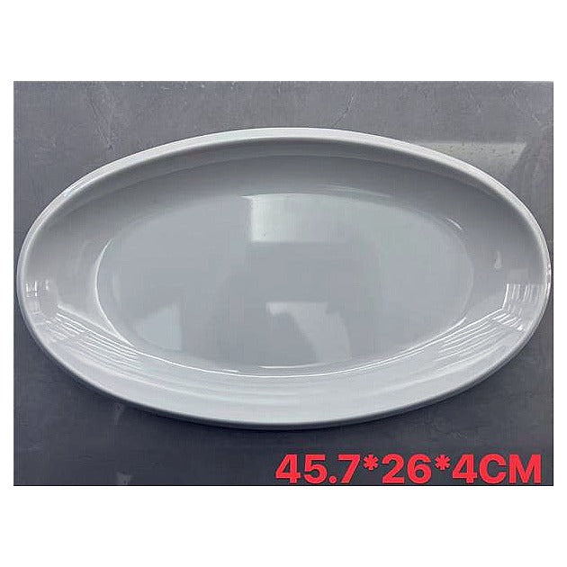 CF81-049 - BANDEJA OVALADA DE PORCELANA 45.7*26*4CM (40/1)