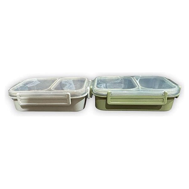 CH85 -008 - LONCHERA DE ACERO INOXIDABLE DOBLE COMPARTIMIENTO (30/1)