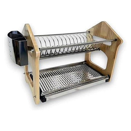CH85-059 - ESCURRIDOR DE PLATOS DE ACERO Y MADERA (8/1)