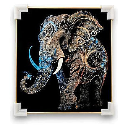 HG-DP27 - CUADRO DECORATIVO DE ELEFANTE 60X60 (12/1)