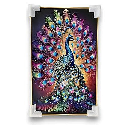 HG-DP23 - CUADRO DECORATIVO DE PAVO REAL 60X90 CM (10/1)