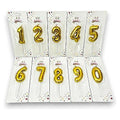 GY34191 - VELAS DE CUMPLEAÑOS CON NÚMEROS DORADOS (600/1)
