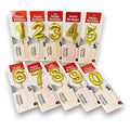 GY34192 - VELAS DE CUMPLEAÑOS CON NÚMEROS DORADOS (600/1)