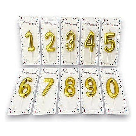 GY34193 - VELAS DE CUMPLEAÑOS DORADAS EN NÚMEROS (600/1)