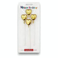 GY34201 - VELAS DE CUMPLEAÑOS DORADAS CON FORMA DE CORAZÓN (360/1)