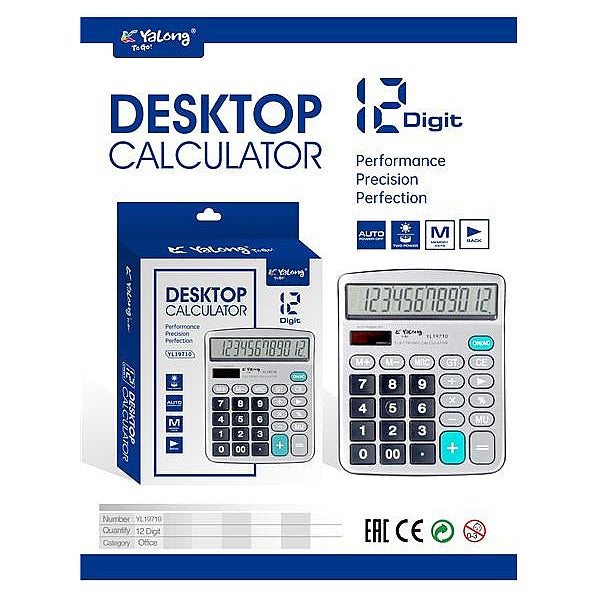 YL19710 - CALCULADORA DE ESCRITORIO 12 DÍGITOS (80/1)