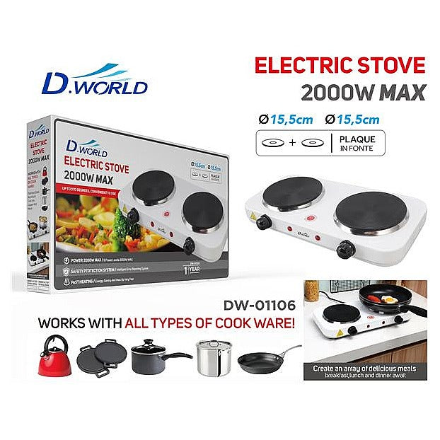 DW-2001 - HORNILLA ELÉCTRICA 2000W (6/1)