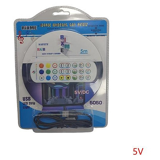 IP-DD-UR5 - TIRA LED RGB 5V CON CONTROL REMOTO (50/1)