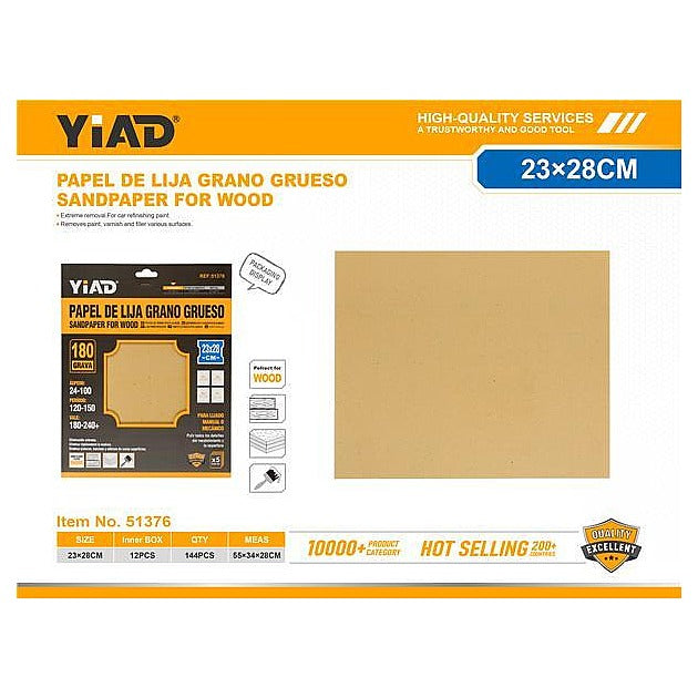 51376 - PAPEL DE LIJA GRANO GRUESO 23X28CM (8434485513762/1)