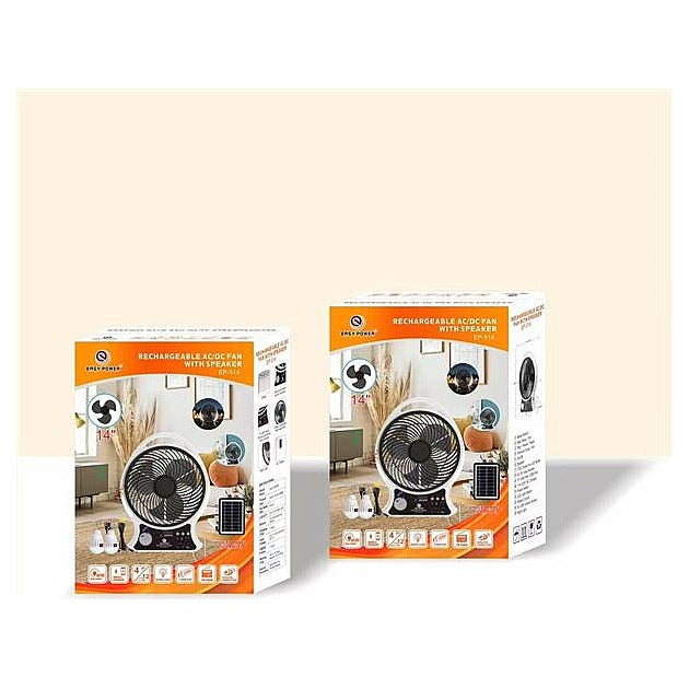 IP-FL-R4 - VENTILADOR RECARGABLE CON BOCINA 14" (504087/1)
