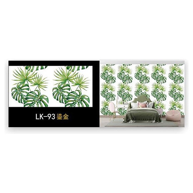 HS-LJW99 - PAPEL TAPIZ HOJAS VERDES 1.2M*3M (12/1)