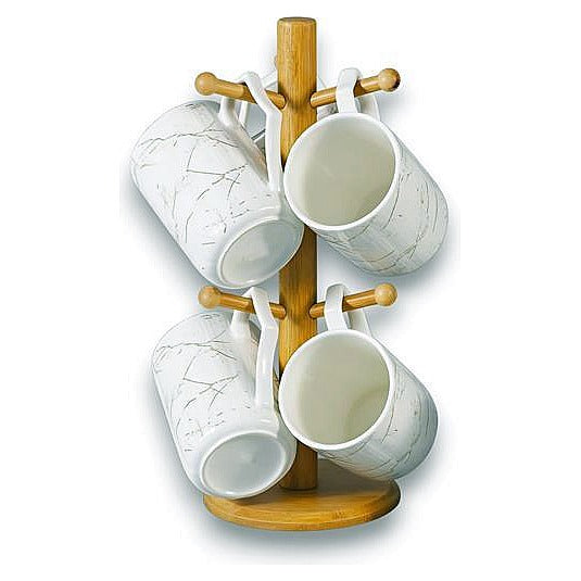 H-JLC02 - PORTA TAZAS DE MADERA CON CUATRO TAZAS (6/1)