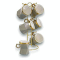 H-JLC12 - SET DE TAZAS CON SOPORTE DORADO (6/1)