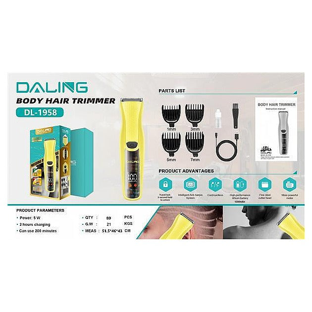 DQ46008 - RECORTADORA DE VELLO CORPORAL DALING (0460000000009/1)