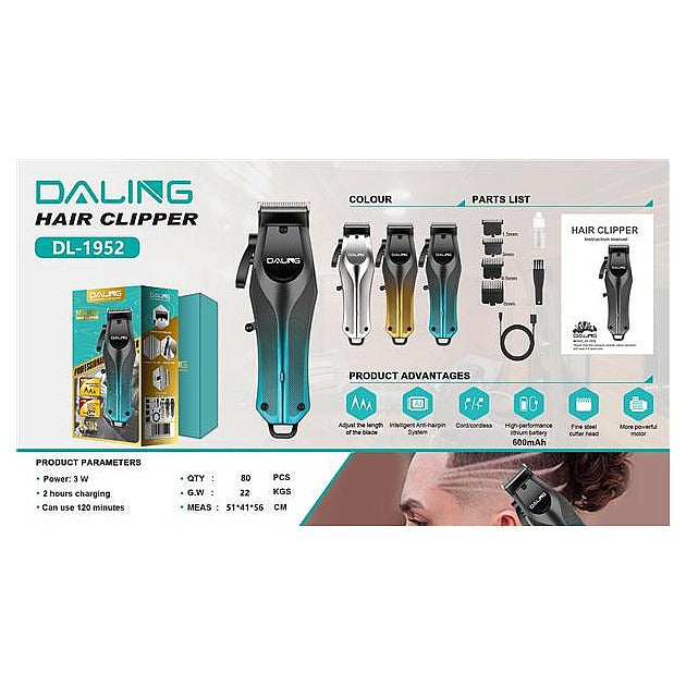 DQ46009 - CORTADORA DE CABELLO RECARGABLE DALING (0460000000010/1)