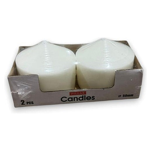 YJ-CW3 - VELAS BLANCAS CILÍNDRICAS 58MM (64/1)