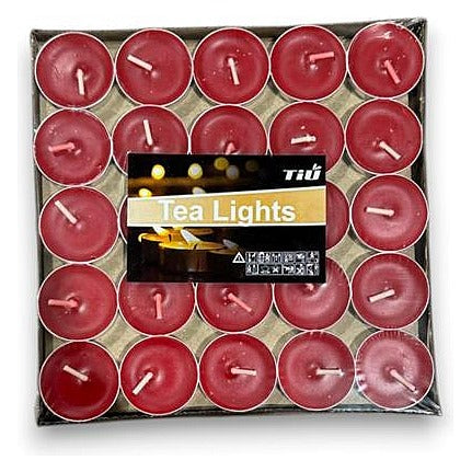 YJ-CW7 - VELAS TEALIGHT ROJAS (40/1)