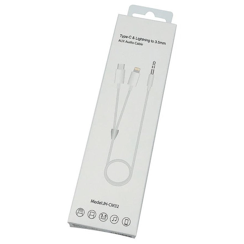 EP-DHAC1 - CABLE ADAPTADOR TYPE-C Y LIGHTNING A 3.5MM (500/1)