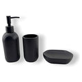 JJ54301 - SET DE BAÑO NEGRO DE 3 PIEZAS (24/1)