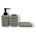 JJ54300 - SET DE BAÑO DE RESINA GRIS (24/1)