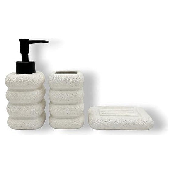 JJ54299 - JUEGO DE ACCESORIOS DE BAÑO BLANCO (24/1)