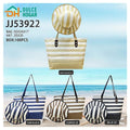 JJ53922 - CONJUNTO BOLSO Y SOMBRERO PLAYEROS A RAYAS (100/1)
