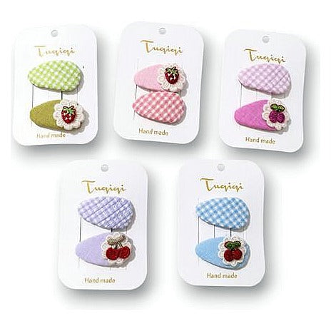 GY32299 - BROCHES DE TELA CON DISEÑO DE FRUTAS (200/1)