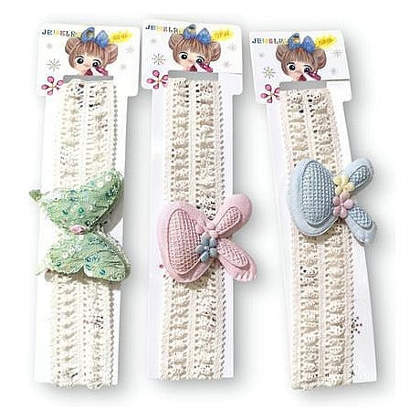 GY32290 - DIADEMAS CON APLIQUE DE MARIPOSA (300/1)