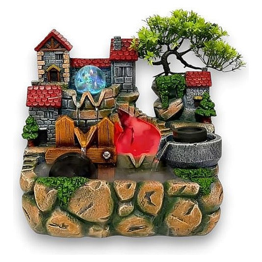 GY32675 - FUENTE DECORATIVA CON MOLINO Y LUCES LED (8/1)