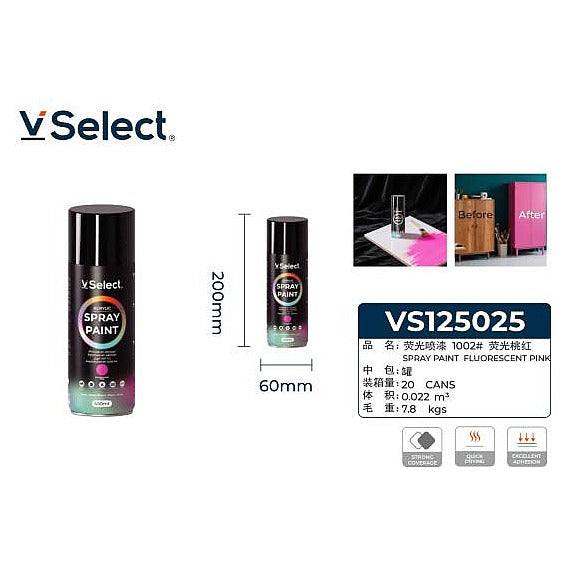 VS125025 - PINTURA EN SPRAY ROSA FLUORESCENTE 450ML (24/1)