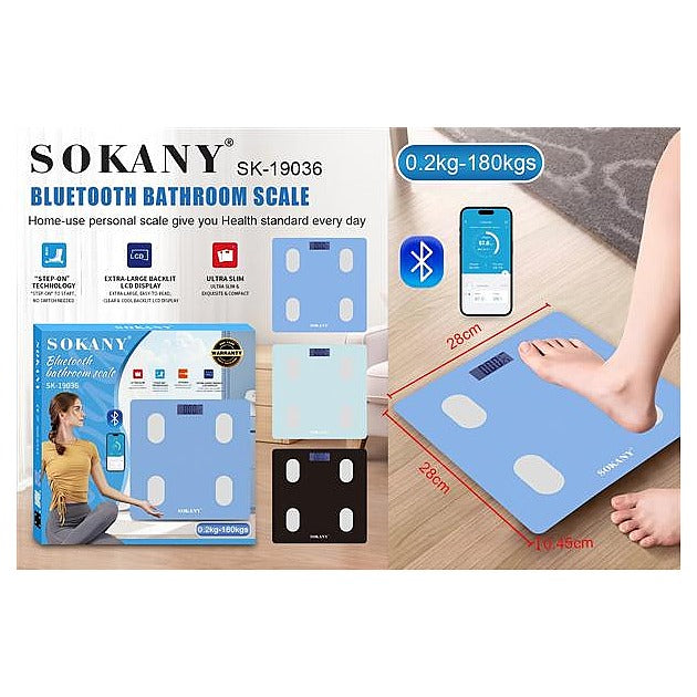 SK-19036 - BALANZA DE BAÑO BLUETOOTH (10/1)