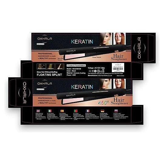 HS-E-RD728 - PLANCHA PARA CABELLO CON KERATINA (60/1)