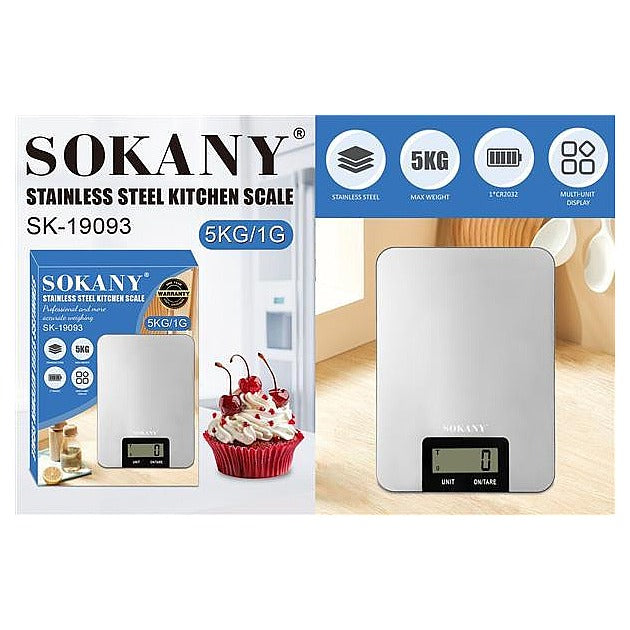 SK-19093 - BALANZA DE COCINA DE ACERO INOXIDABLE (40/1)