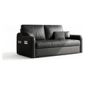 JJ51020 - SOFÁ TAPIZADO DE CUERO NEGRO (1/1)