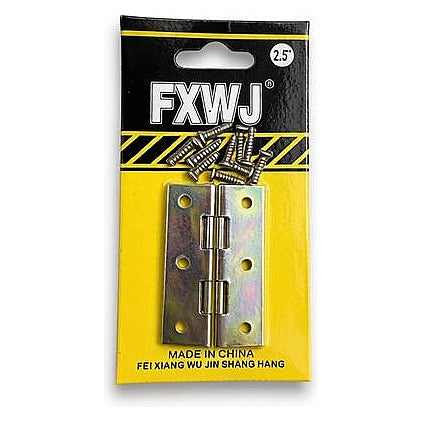 HS-AC-HY1 - BISAGRA DE ZINC 2.5" CON TORNILLOS (360/1)