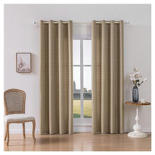 JJ53686 - CORTINA BEIGE CON OJALES (24/1)