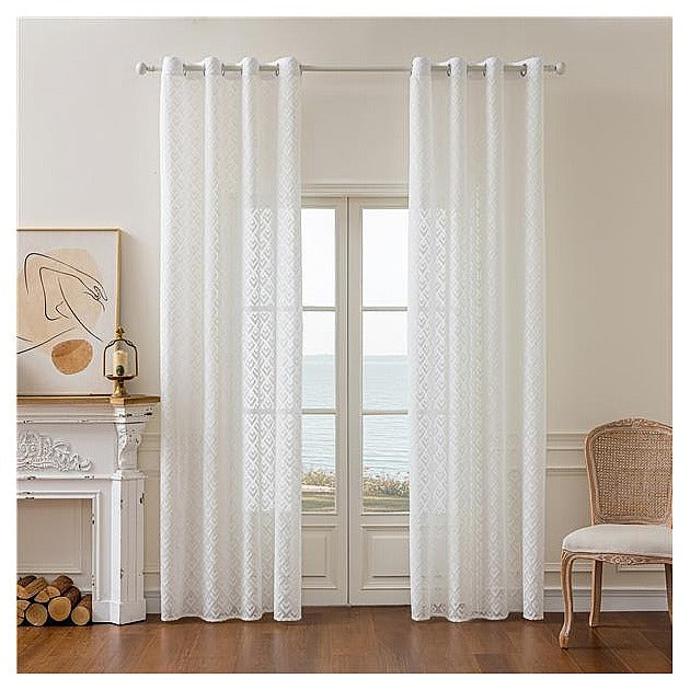 JJ53690 - CORTINAS BLANCAS CON OJALES (36/1)