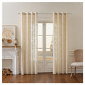 JJ53694 - CORTINA TRANSPARENTE CON OJALES BEIGE (36/1)