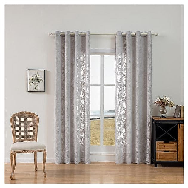 JJ53695 - CORTINA ESTAMPADA GRIS (36/1)