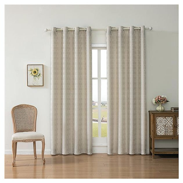 JJ53671 - CORTINA BEIGE CON OJALES (24/1)
