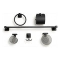 BA-PO-G5 - JUEGO DE ACCESORIOS DE BAÑO NEGRO (10/1)