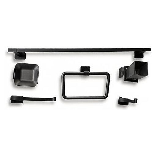 BA-OG-6P1 - SET DE ACCESORIOS DE BAÑO NEGROS (10/1)