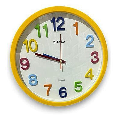 H-HCT04 - RELOJ DE PARED CON NÚMEROS DE COLORES (12/1)