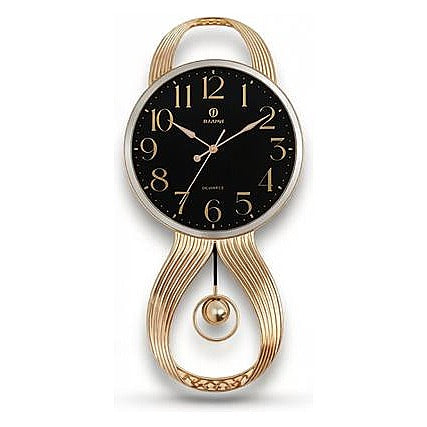 H-HCT16 - RELOJ DE PARED CON PÉNDULO DORADO (8/1)